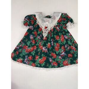 Vintage 1990 LITTLE PRECIOUS Size 2 2T Girl's Toddler Dress Outfit Floral 90’s